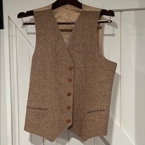 Classic Brown Tweed Men's Vest